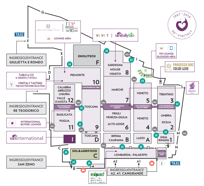 Mappa del vinitaly 2016